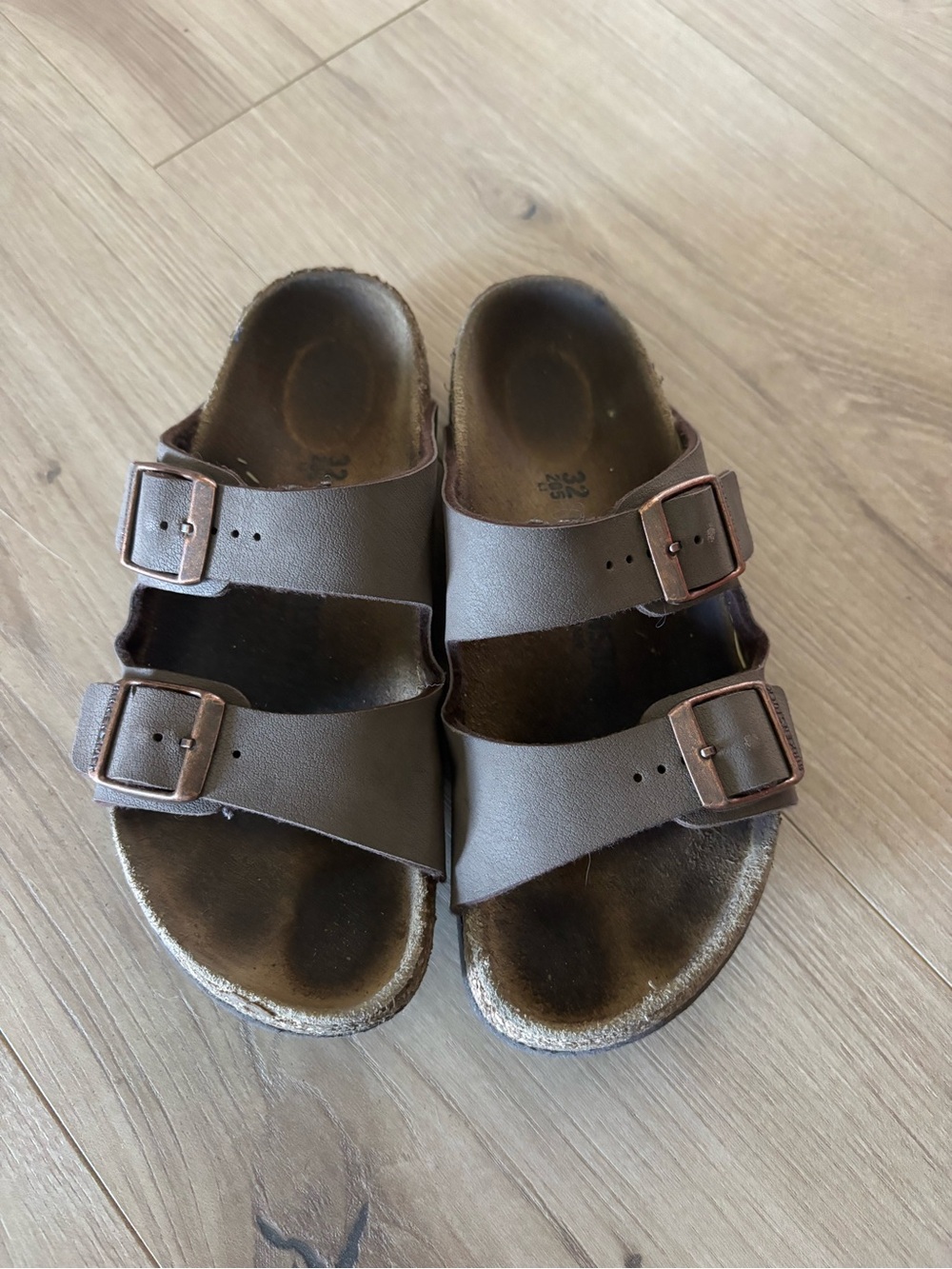 Birkenstock Kids Brown Double Strap Sandals